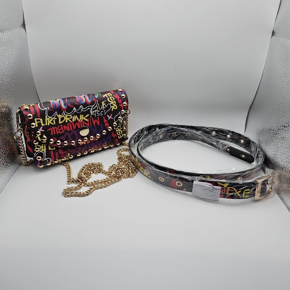 Casa Nova Bottega Graffiti Crossbody Bag + Belt Set